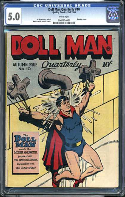 CGC Graded Comics - Doll Man Quarterly #10 (CGC) - Doll Man No 10 - Faucet - Bath-tub - Torture - Restraints