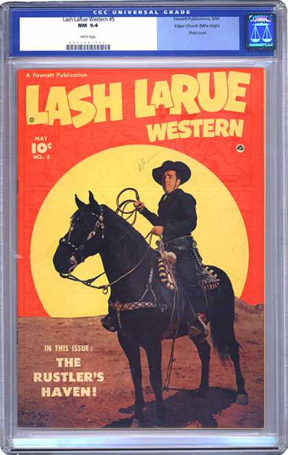 CGC Graded Comics - Lash LaRue Western #5 (CGC) - Horse - Cowboy