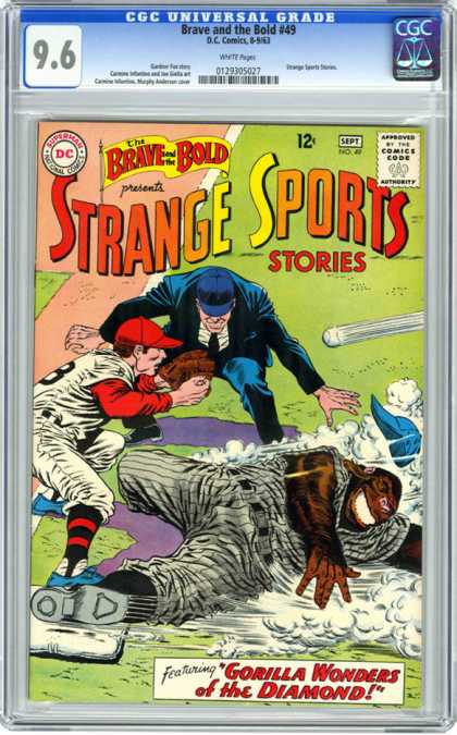 CGC Graded Comics - Brave and the Bold #49 (CGC) - Gorilla Wonders Of The Diamond - The Brave And The Bold - Baseball - A Match With Gorilla - Ball