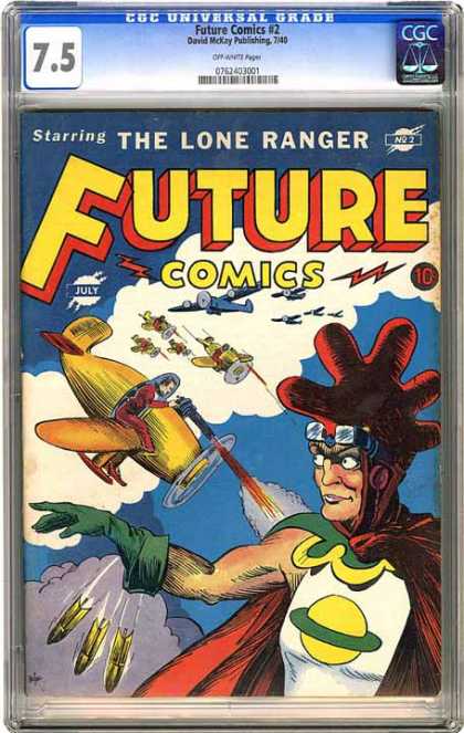 CGC Graded Comics - Future Comics #2 (CGC) - Lone Ranger - No 2 - Future - July - Airplanes