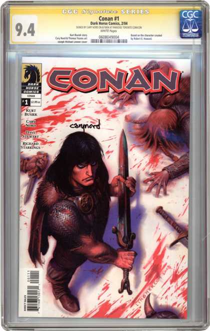 CGC Graded Comics - Conan #1 (CGC) - Conan - Barbarian - Sword - Blood - Dead
