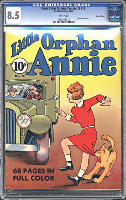 CGC Graded Comics - Four Color Comics (Series 1) #12 (CGC) - Little Orphan Annie - 10 Cents - Truck - Dog - Drivers