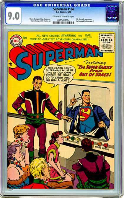 CGC Graded Comics - Superman #104 (CGC) - Dc - 10c - Mar No 154 - The Super Family From Out Of Space