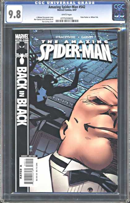 CGC Graded Comics - Amazing Spider-Man #542 (CGC) - Back In Black - Web - Tuxedo - Straczynsi - Garnet