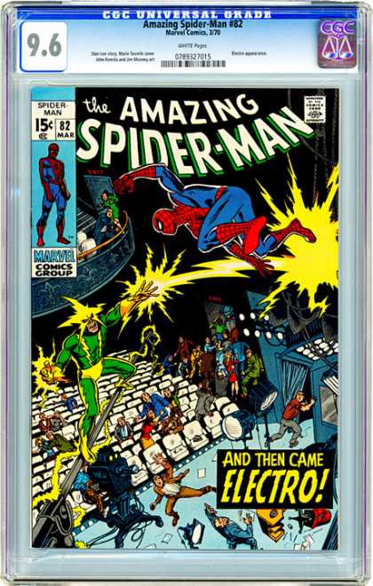 CGC Graded Comics - Amazing Spider-Man #82 (CGC) - Amazing Spider-man - Battle - Marvel - Comics Code - Electro