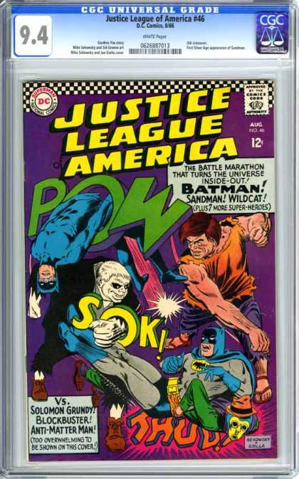 CGC Graded Comics - Justice League of America #46 (CGC) - Justice League America - Batman - Solomon Grundy - Blockbuster - Superman