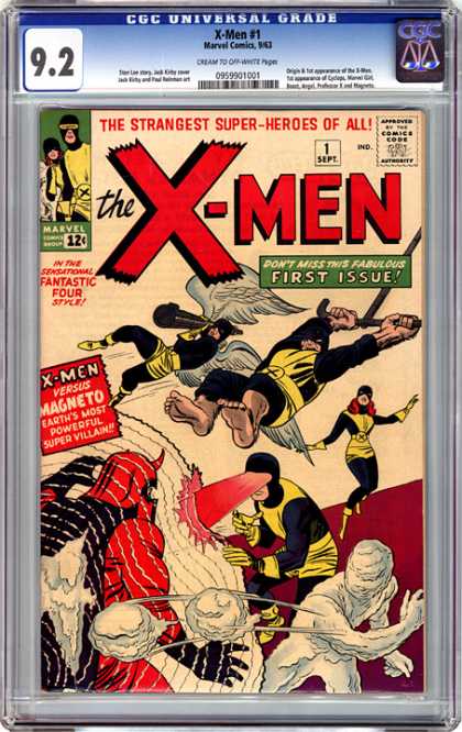 CGC Graded Comics - X-Men #1 (CGC) - First Issue - The Strangest Super-heros Of All - Fantastic Four - Magneto - Earths Most Powerful Super Villan