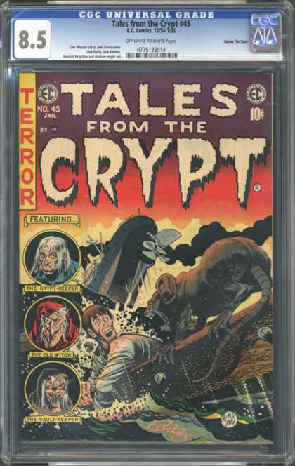CGC Graded Comics - Tales from the Crypt #45 (CGC) - Tales From The Crypt - Rat - Ship - The Old Witch - The Crypt-keeper
