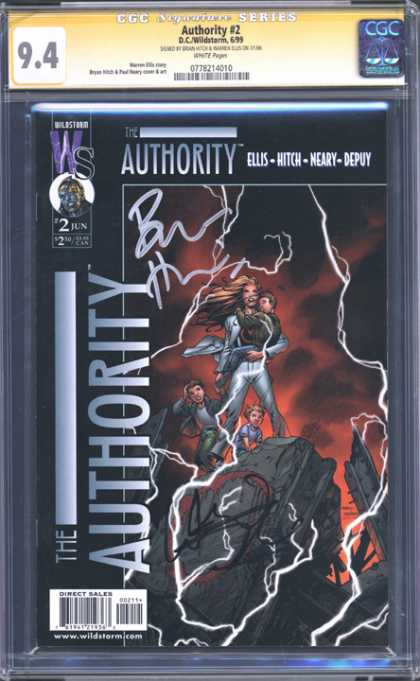 CGC Graded Comics - Authority #2 (CGC) - Ellis-hitch-neary-depuy - I Fight Authority Authority Always Wins - Stormy Ideas - Electrifying - Charged Power