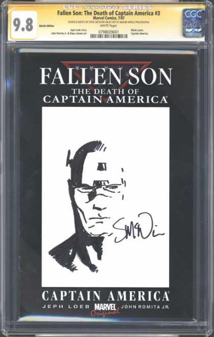 CGC Graded Comics - Fallen Son: The Death of Captain America #3 (CGC) - Captain America - Cgc Hologram - Autographed - Fallen Son - Death