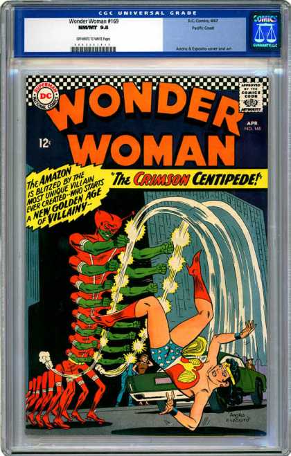 CGC Graded Comics - Wonder Woman #169 (CGC) - Dc - Wonder Woman - 12 Cents - The Crimson Centipede - Golden Age Of Villainy