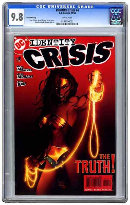 CGC Graded Comics - Identity Crisis #4 (CGC) - 98 - Identity Crisis 4 - Dc Comics - The Truth - White Pages