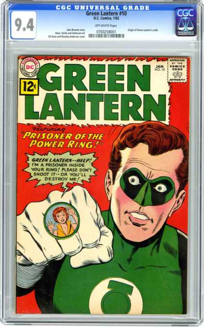 CGC Graded Comics - Green Lantern #10 (CGC) - Green Lantern - Dc Comics - Approved By The Comics Code Authority - Prisoner - Power King
