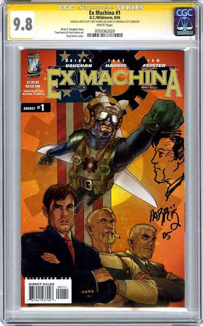 CGC Graded Comics - Ex Machina #1 (CGC) - Brian Vaughan - Tony Harris - Tom Feister - August 1 - 3 Men