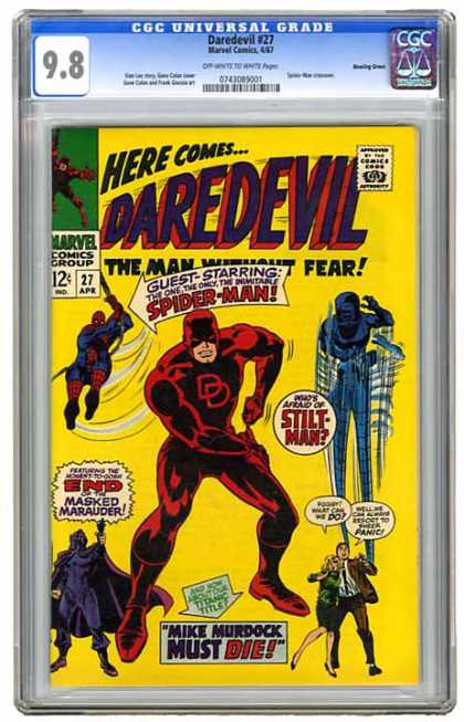 CGC Graded Comics - Daredevil #27 (CGC) - Blind - Masked - Superhero - Spider-man - Pals