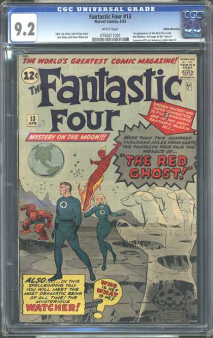CGC Graded Comics - Fantastic Four #13 (CGC) - The Red Ghost - Mystery On The Moon - 13 - Human Torch - Thing