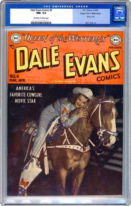 CGC Graded Comics - Dale Evans Comics #4 (CGC) - Horse - Cowgirl - Bridle - Reins - Saddle