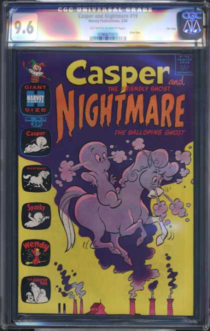CGC Graded Comics - Casper and Nightmare #19 (CGC) - Nightmare The Galloping Ghost - Casper - Wendy - Spooky - Smoke Stacks