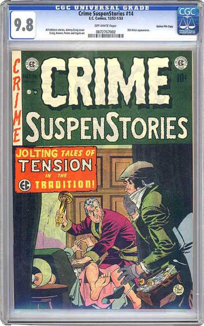 CGC Graded Comics - Crime SuspenStories #14 (CGC) - Tension - Ec Comics - Murder - Crime - Jolting Tales