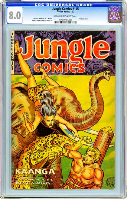 CGC Graded Comics - Jungle Comics #145 (CGC) - Jungle Comics - Number 145 - The Spawn Of The Devils Moon - Kaanga - Junglelord