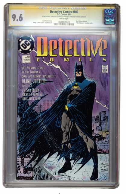 CGC Graded Comics - Detective Comics #600 (CGC) - Detective Comics - Comics Code - Batman - Costume - Blind Justice