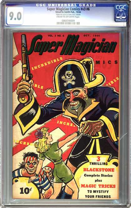 CGC Graded Comics - Super Magician Comics #v3 #6 (CGC) - Vol 3 No 4 - Oct 1944 - Incredible - Comics - 10 Cents