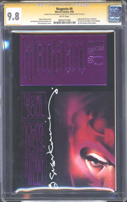 CGC Graded Comics - Magneto #0 (CGC) - Magneto 0 - Twisting Soul - Dark Cover - Deep Purple - Extreme Close-up