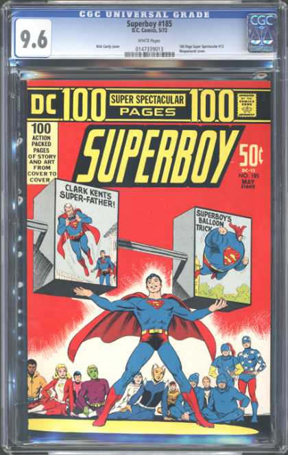 CGC Graded Comics - Superboy #185 (CGC) - Clark Kent - Super Father - Superboy - Balloon Trick - May