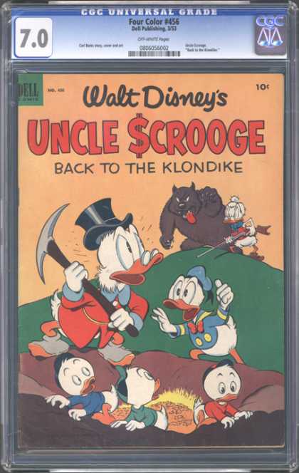 CGC Graded Comics - Four Color #456 (CGC) - Scrooge Mcduck - Donald Duck - Heuy - Dewey - Louie