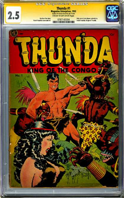 CGC Graded Comics - Thunda #1 (CGC) - Thunda - Congo - King - Natives - Spears