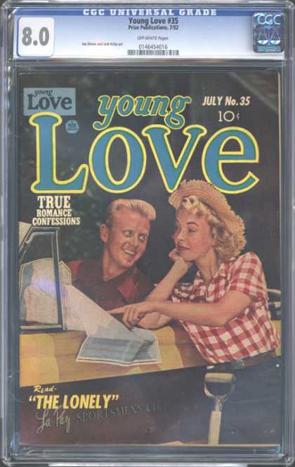 CGC Graded Comics - Young Love #35 (CGC) - Young Love - Price Publications - True Romance Confessions - The Lonely - Map