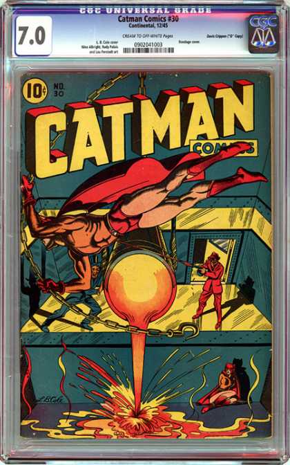 CGC Graded Comics - Catman Comics #30 (CGC) - Catman Comics - Cgc Universal Grade - Cream To Off White Pages - Molten Metal - Catwoman