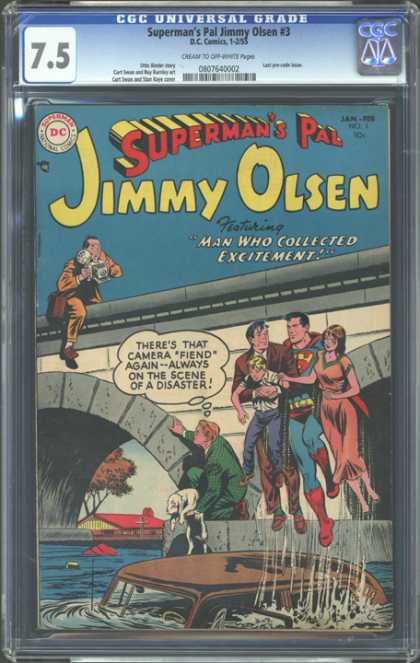 CGC Graded Comics - Superman's Pal Jimmy Olsen #3 (CGC) - Photographer - Pictures - Collected - Excitement - Disaster