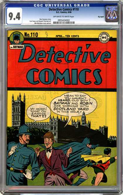 CGC Graded Comics - Detective Comics #110 (CGC) - Detective Comics - April - Ten Cents - Dc - Batman