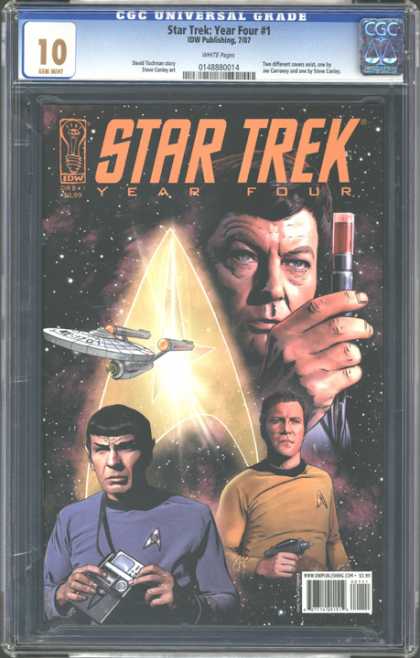 CGC Graded Comics - Star Trek: Year Four #1 (CGC) - Spock - Mccoy - Year Four - Captain Kirk - Outer Space