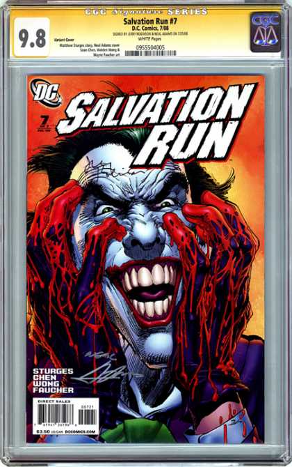 CGC Graded Comics - Salvation Run #7 (CGC) - Joker - Clown - Blood - Teeth - Makeup
