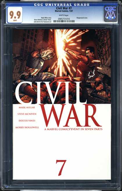 CGC Graded Comics - Civil War #7 (CGC) - Dexter Vines - Steve Mcneven - 99 - Battle - Light