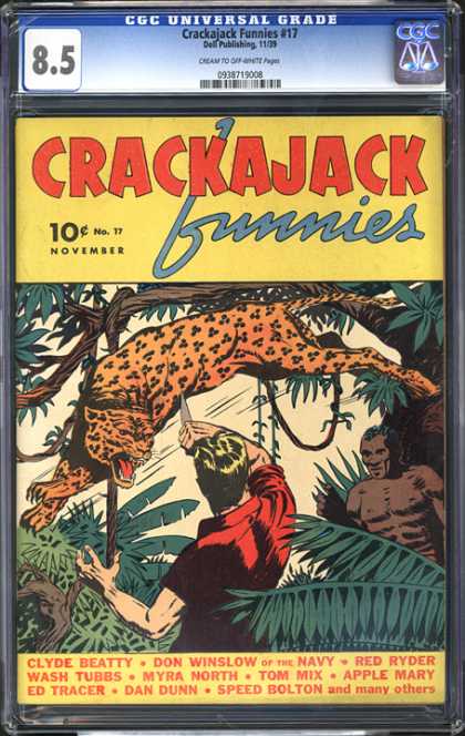 CGC Graded Comics - Crackajack Funnies #17 (CGC) - Crakajack - Tree - Leaves - Leopard - Cylde Beatty