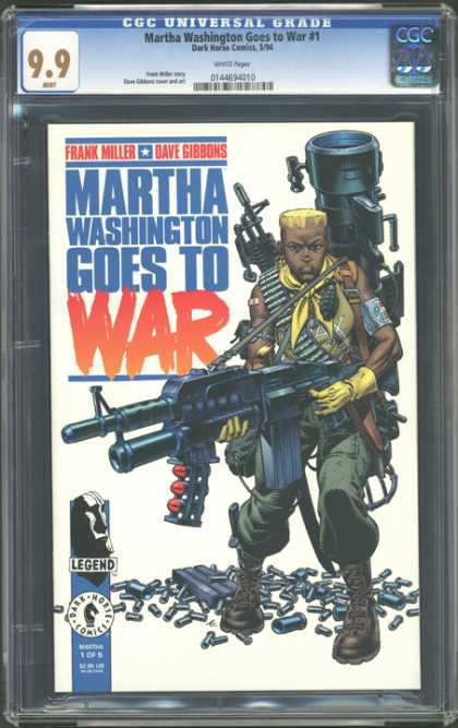 CGC Graded Comics - Martha Washington Goes to War #1 (CGC) - Martha Washinton Goes To War - Frank Miller - Dave Gibbons - Gun - Legend