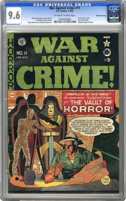 CGC Graded Comics - War Against Crime #11 (CGC) - War Against Crime - Horror - Mummy - Man - Tomb