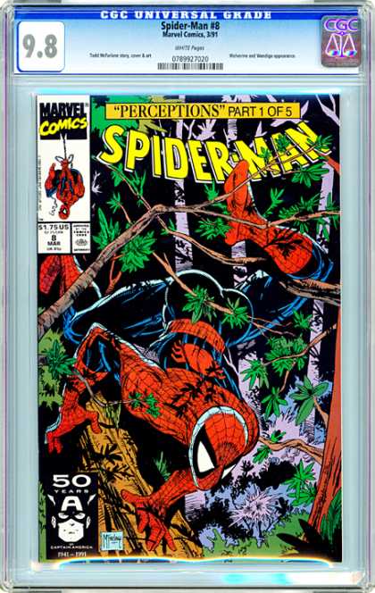 CGC Graded Comics - Spider-Man #8 (CGC) - Perceptions Part 1 Of 5 - Spiderman - 50 Years - Tree - Climbing