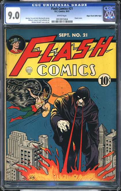 CGC Graded Comics - Flash Comics #21 (CGC) - Flash Comics - Dc Comics - Sept No 21 - Arrow - Fire Eyes