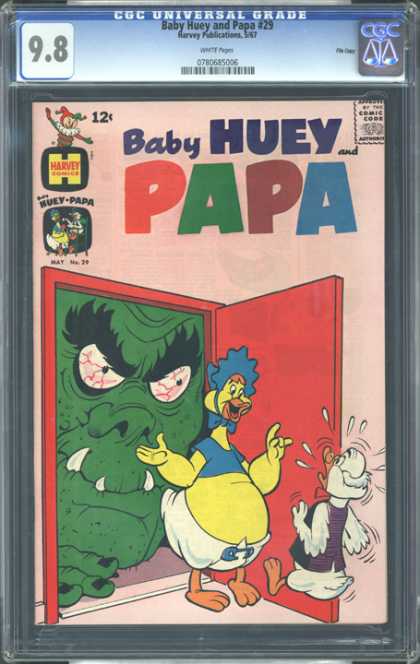 CGC Graded Comics - Baby Huey and Papa #29 (CGC) - Green Monster - Duck - Diaper - Red Door - Bushy Eyebrow