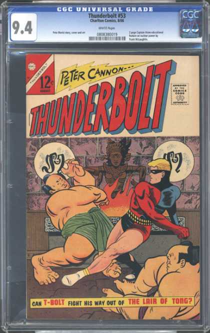 CGC Graded Comics - Thunderbolt #53 (CGC) - Thunderbolt - Approved By The Comics Code Authority - Fight - 94 - Peter Cannon