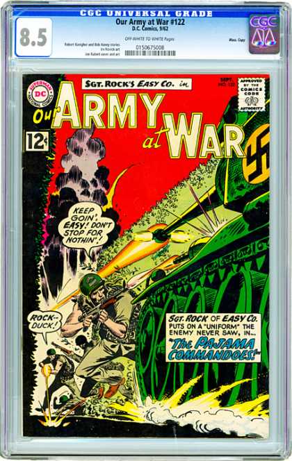 CGC Graded Comics - Our Army at War #122 (CGC) - The Pajama Comandoes - Soldier - Guns - Rock Duck - Battle Tank