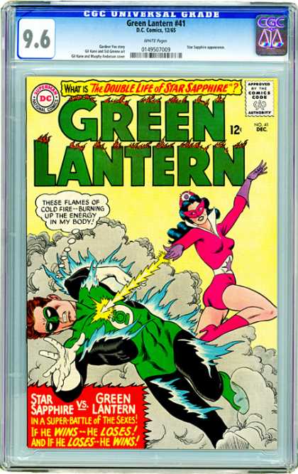 CGC Graded Comics - Green Lantern #41 (CGC) - Dc Comics - Green Lantern - Star Sapphire - Super Battle - Lazer