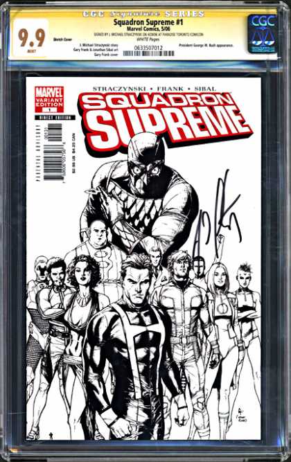 CGC Graded Comics - Squadron Supreme #1 (CGC) - Marvel - Marvel Comics - Squardon Supreme - Super Heroes - Black And White