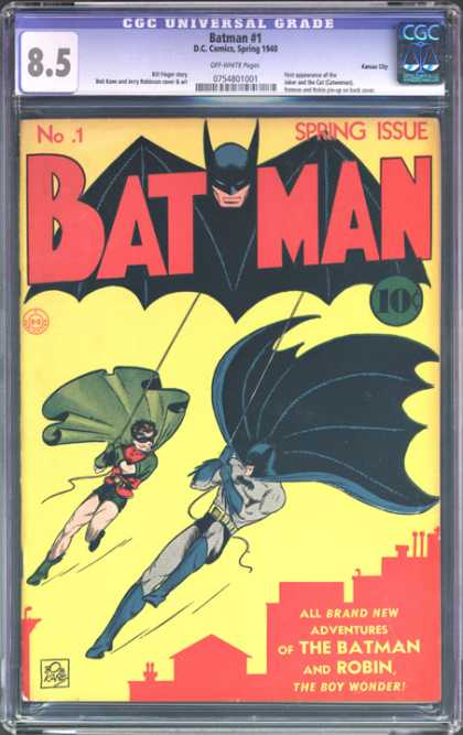 CGC Graded Comics - Batman #1 (CGC) - Batma - Spring Issue - Robin - Boy Wonder - Balance