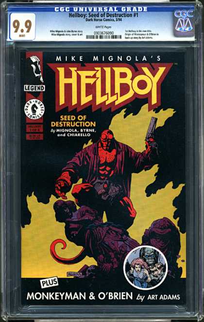 CGC Graded Comics - Hellboy: Seed of Destruction #1 (CGC) - Art Adams - Mignola - Byrne - Monkeyman - Chiarello