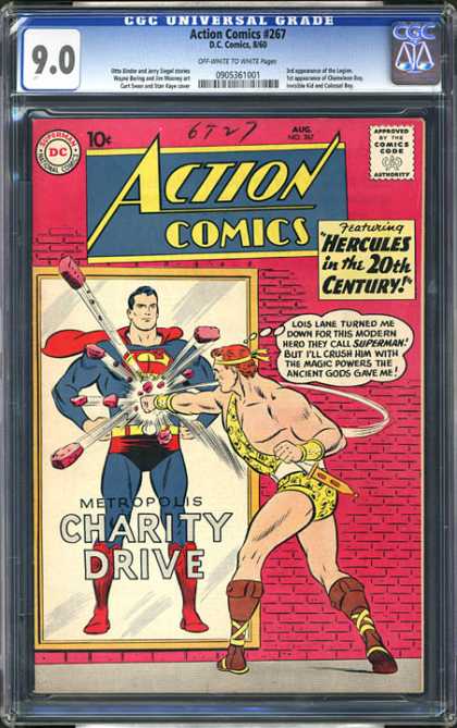 CGC Graded Comics - Action Comics #267 (CGC) - Action Comics - Hercules In The 20th Century - Superman - Hercules - Dc Comics